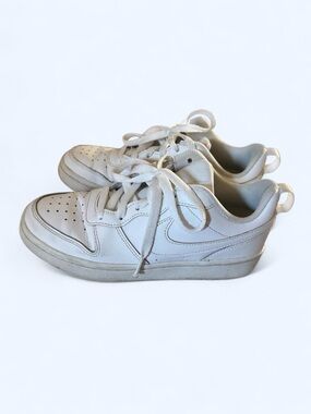 Nike Kids White Low-Top Sneakers with Swoosh